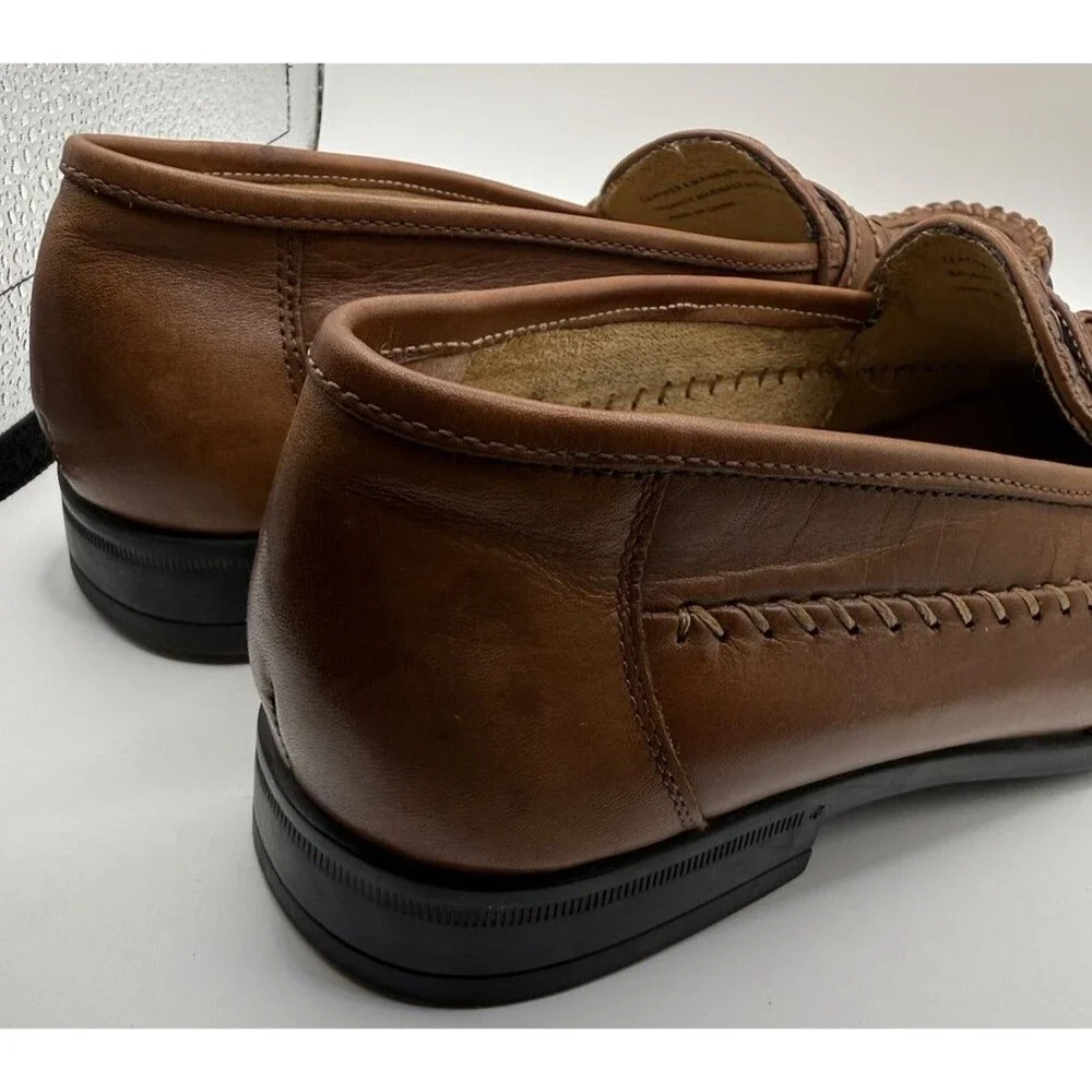 Nunn Bush Strafford Woven Tassel Loafer Brown Size 9